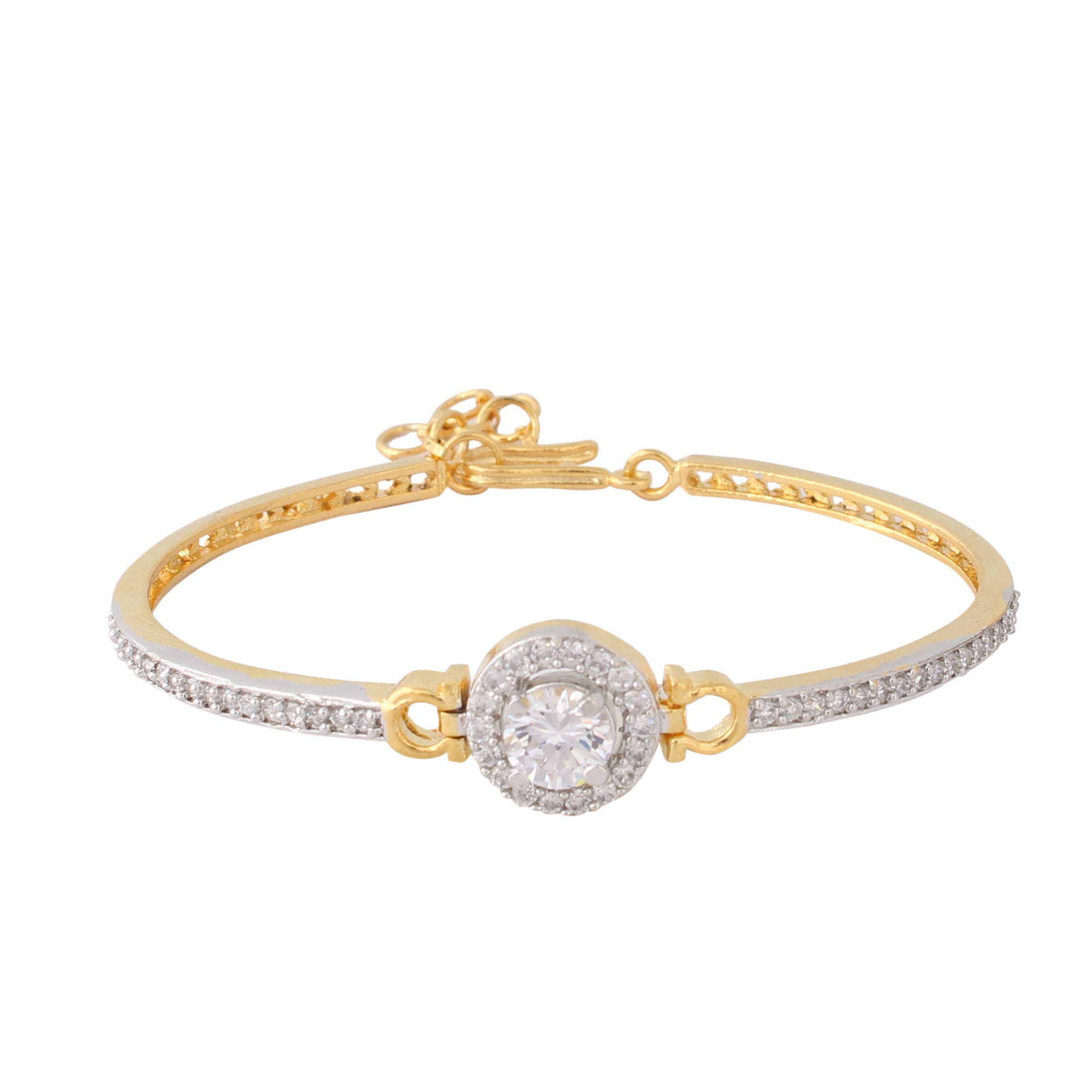 Meira Jewellery Bracelet with  CZ diamond Solitaire in Pave Setting for Women