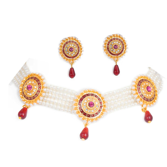 Traditional Meenakari work Rajasthani Choker set