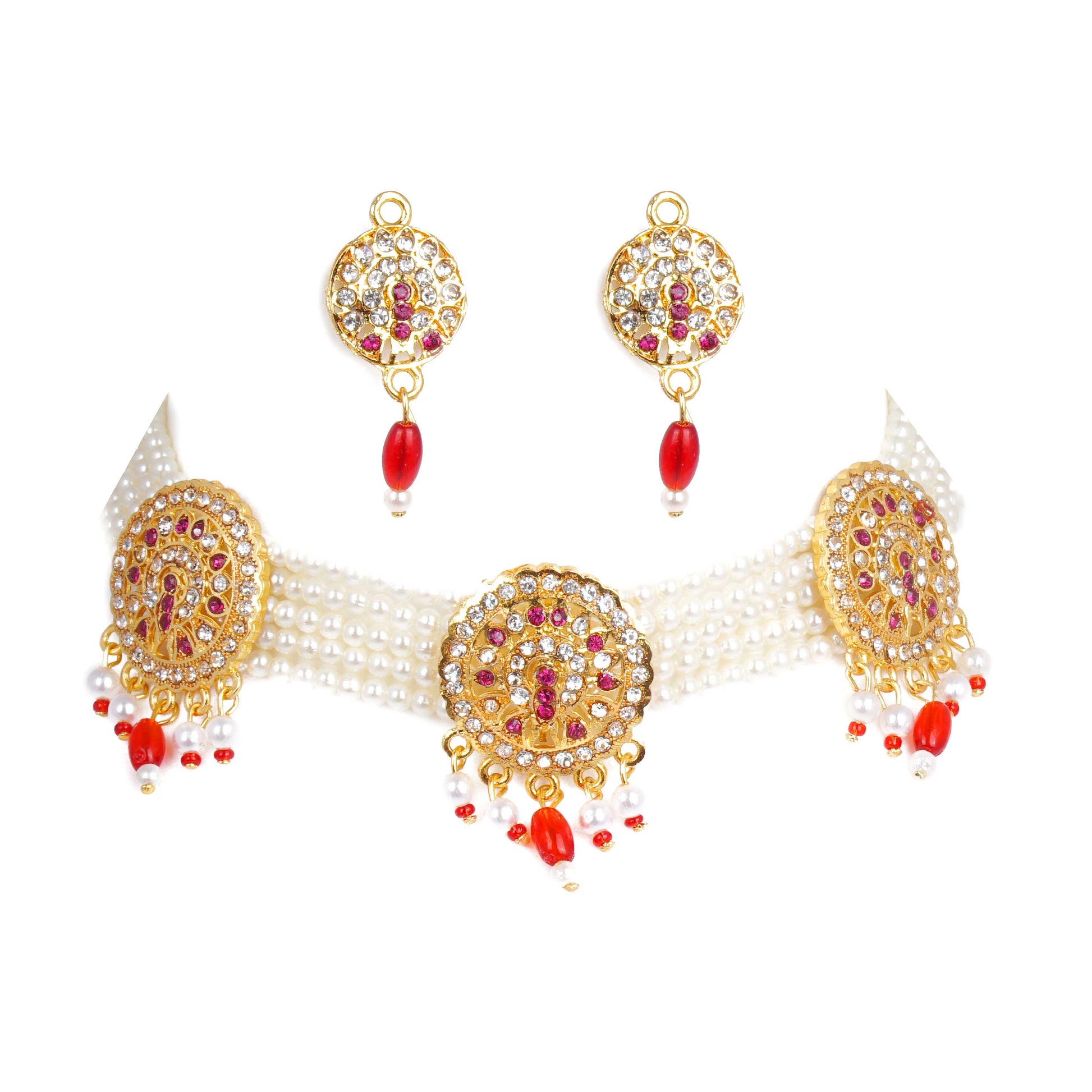 Rajputana Fashionable American Diamond Choker set