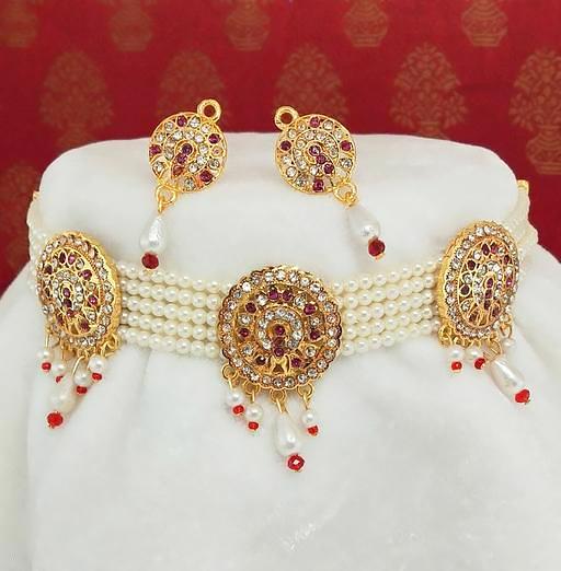 Rajputana Fashionable American Diamond Choker set