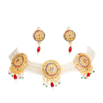 Eye Catchy Multy color Meenakari Work Rajputi Choker Set