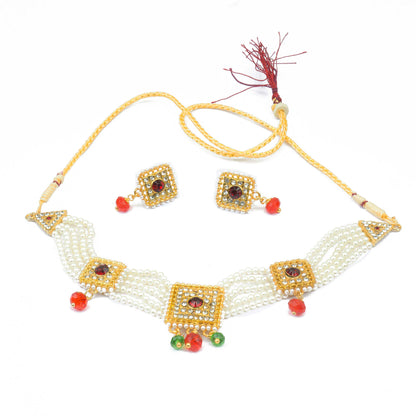 Rajputi Choker Set emblessed with American Diamond