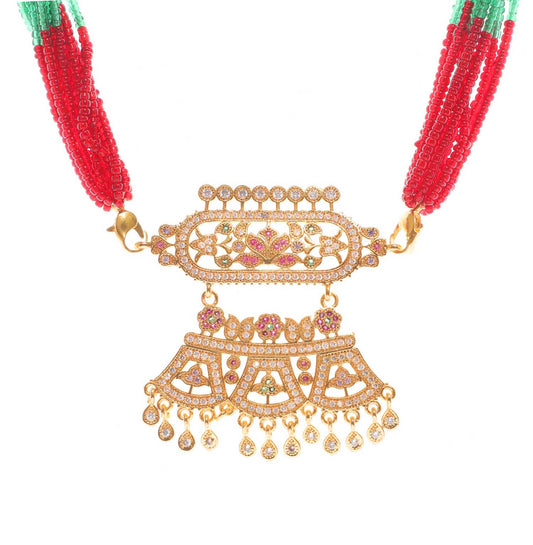 Ethnic American Diamond Work Mini Rajputana Aad