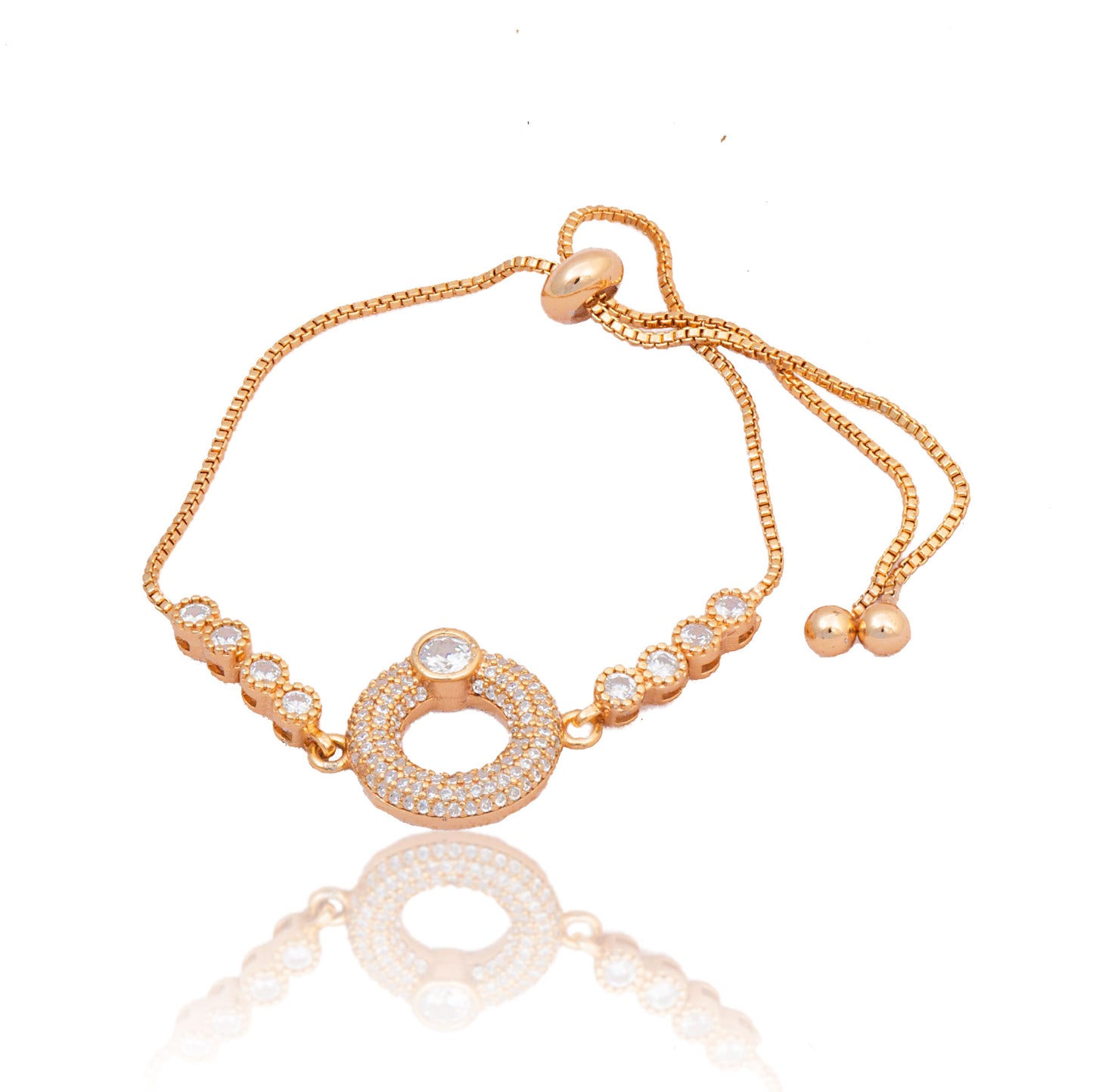 Rose Gold American Diamond Work Bracelet