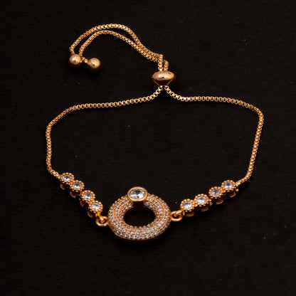 Rose Gold American Diamond Work Bracelet