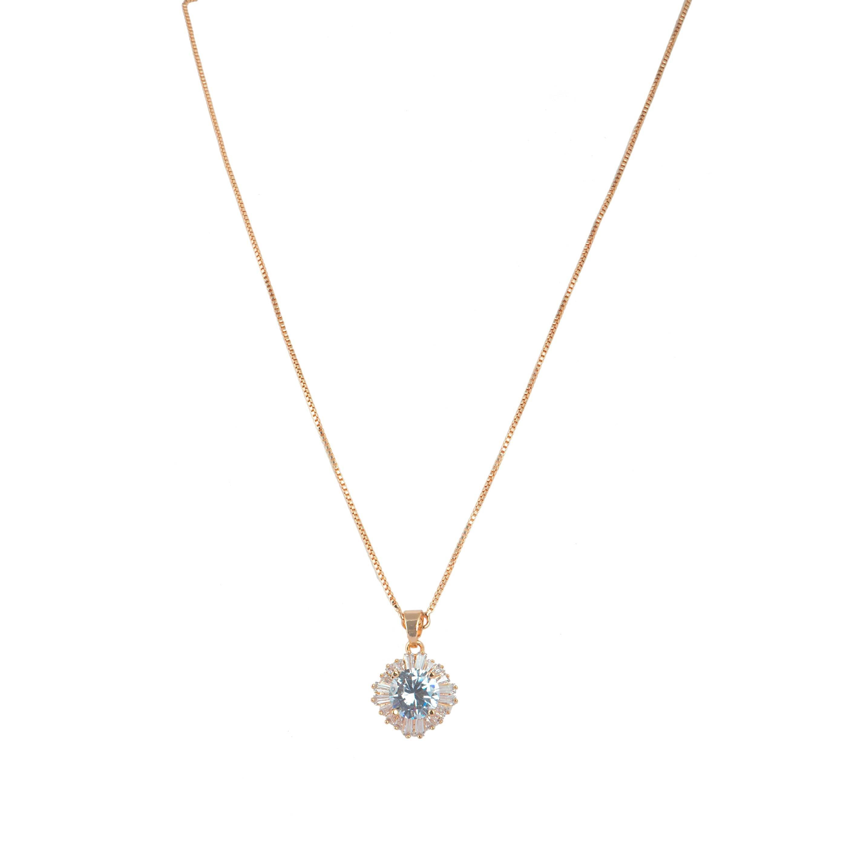 Charming CZ studded Rose Gold Plated Combo set