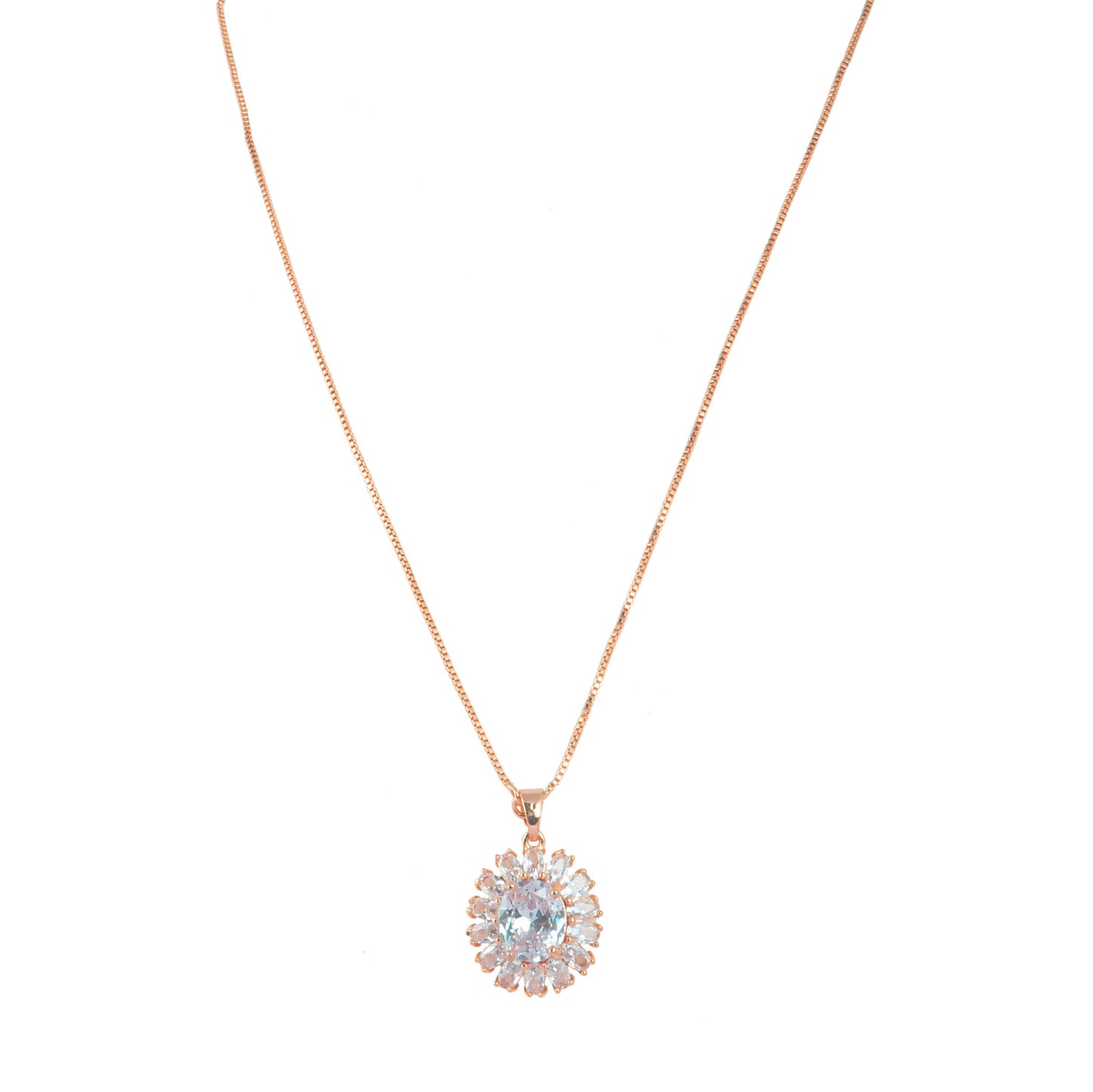 Lavish Rose Gold Plating Combo set studded with CZ