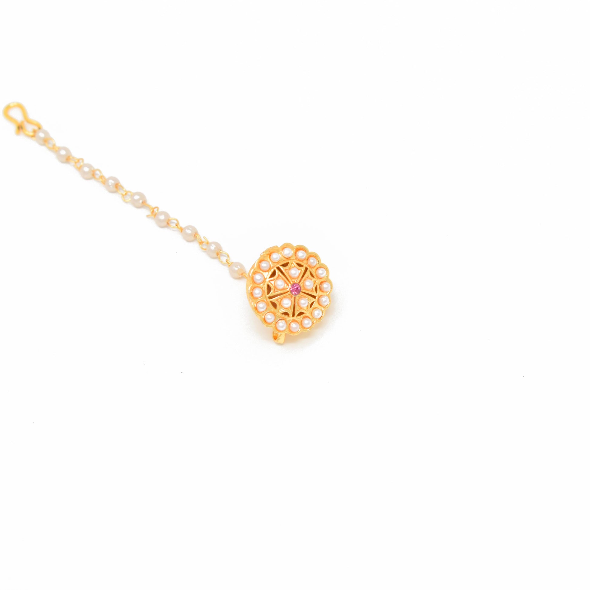 Rajputi Borla Mangtikka studded with Pearl Stone for women