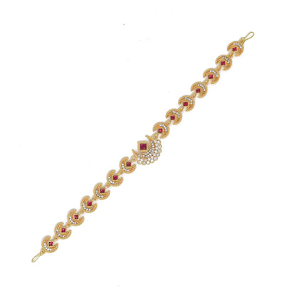 Ethnic Mathapatti Sheeshful White Pearl and Kundan Work for women