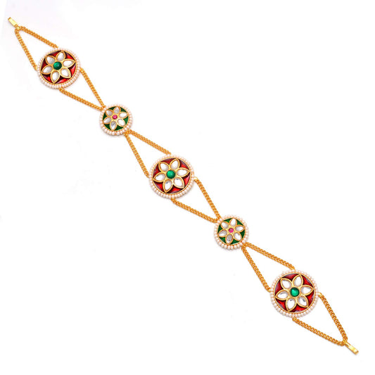 Gold Plated Multicolour Sheeshful for Women