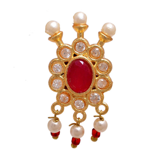 Non-piercable besar or Nath or Nose pin for Women (Style 5)