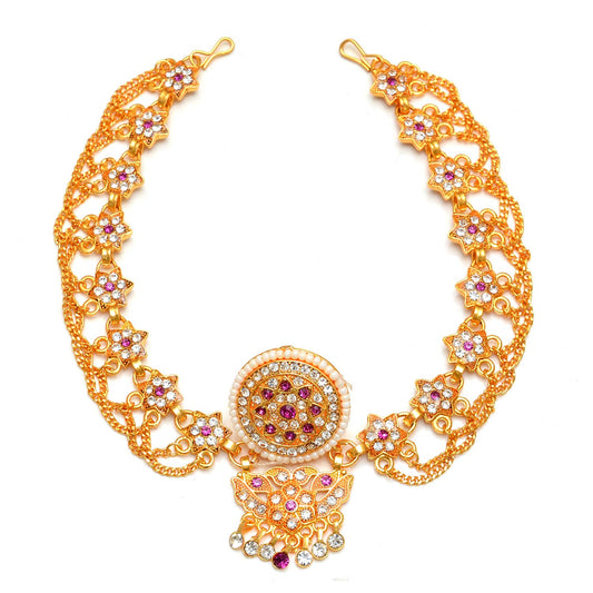 Rajasthani Style Gold Plated rakhdi borla for Women