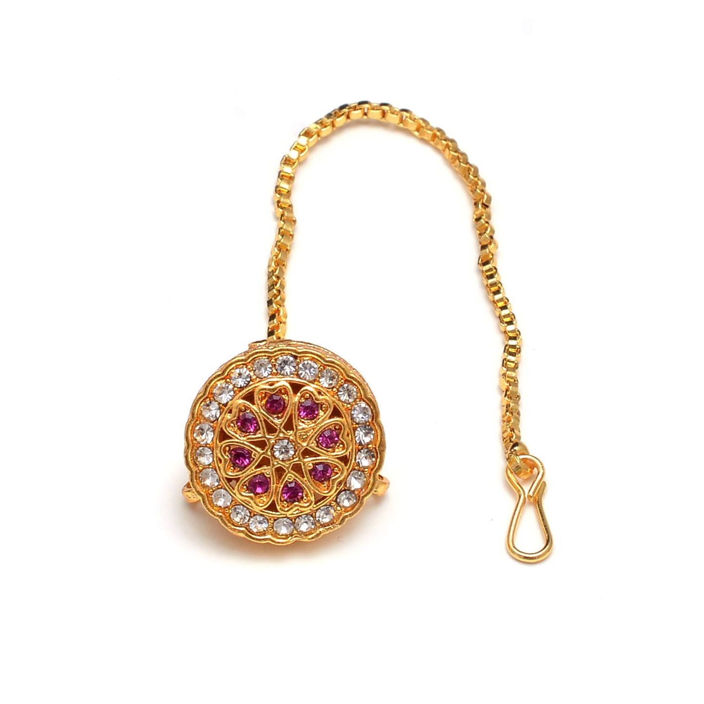 Traditional Ethnic Style Gold Plated cz borla for Women