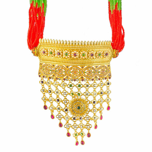 Antique Traditional Rajasthani Gold Plated AD Work Timaniya Aad