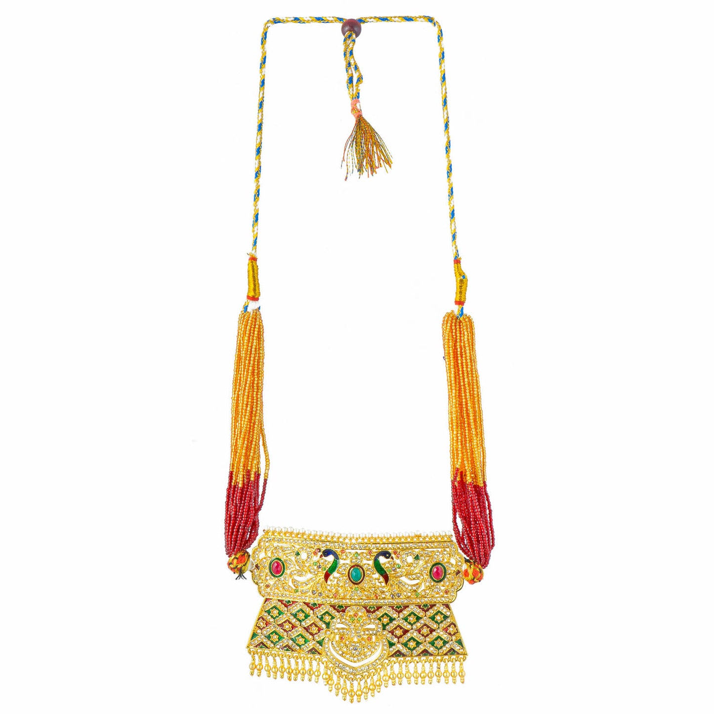 Rajasthani peacock design meenakri work Gold Plated AD Work Timaniya Aad