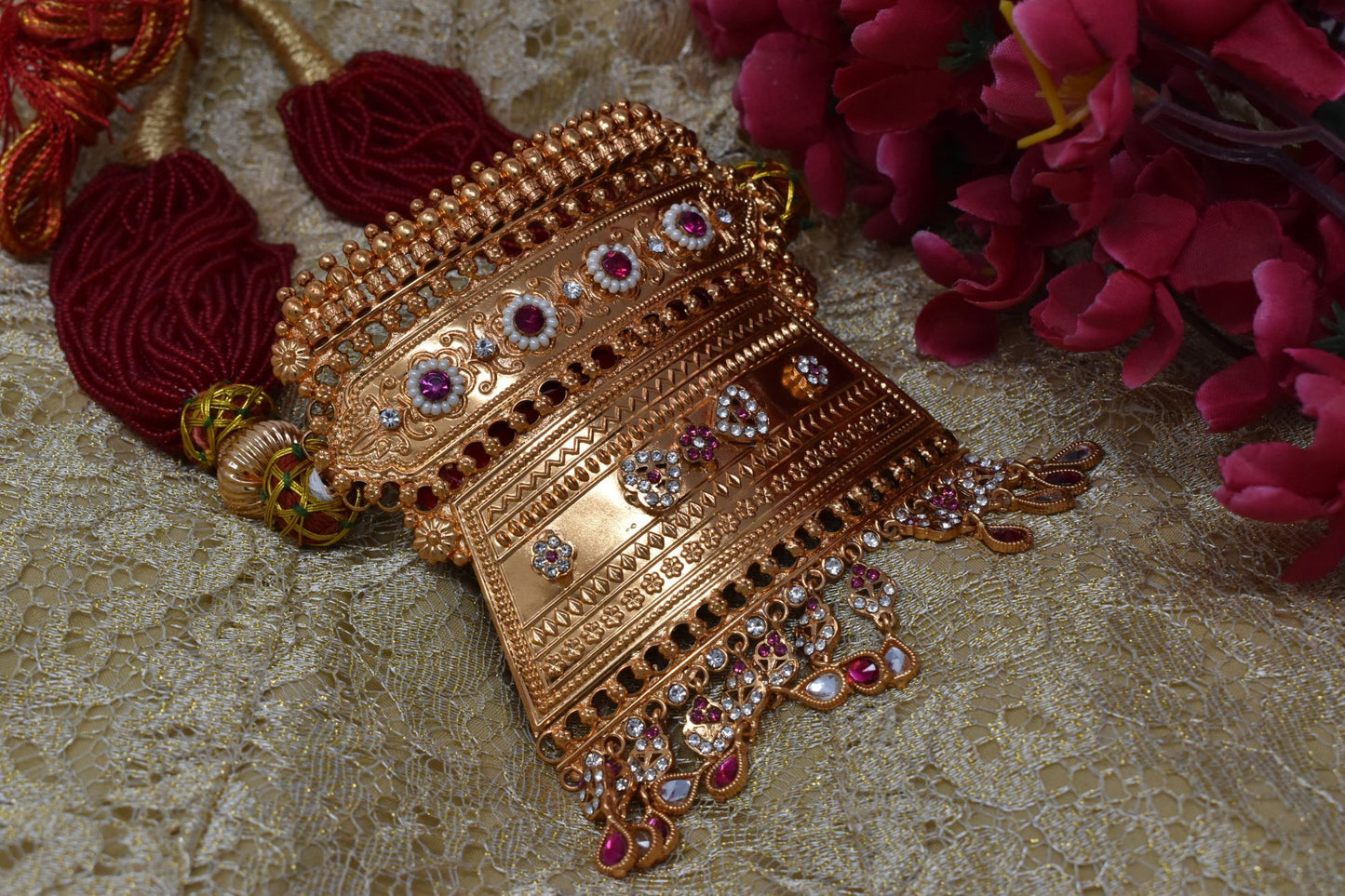 Indian Jewellery from Meira Jewellery:Rajasthani Jewellery,Royal Rajputi Marron Timaniya Aad give Exclusive Rajputana Look