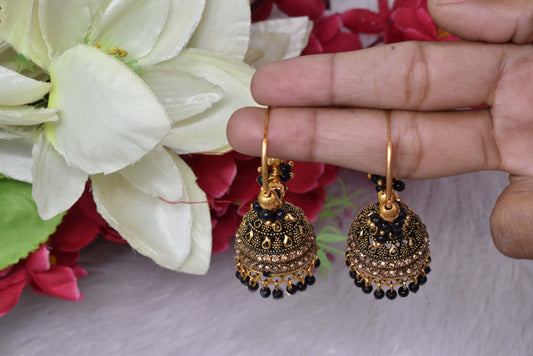 Antique design Minakari work Gold plated Tradional Earrings for women n girls