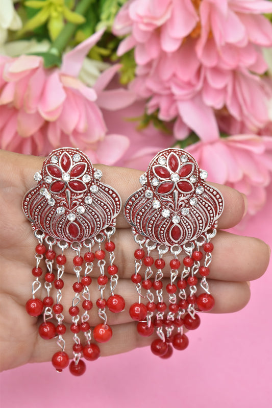 Earrings Jhumaki,Jumakas big,jhumkiyaan for women,Stylish partywear multicolored German silver earrings,big partywear bollywood style Earrings  