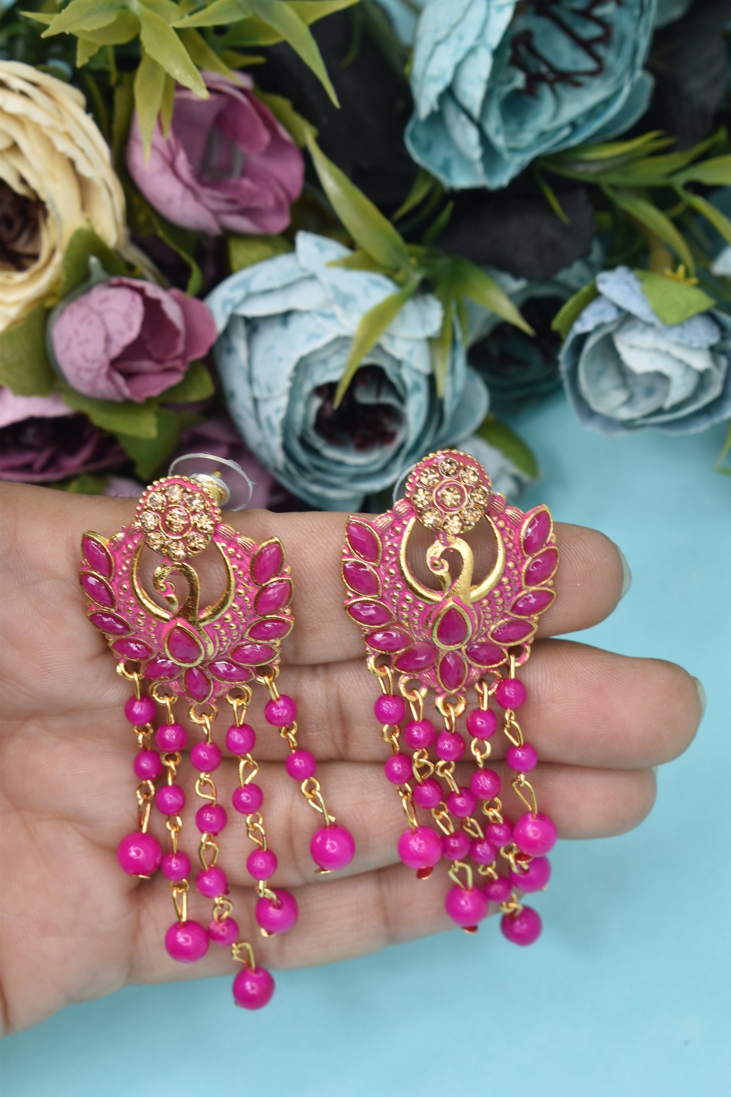 Earrings Jhumaki,Jumakas big,jhumkiyaan for women,Stylish partywear multicolored German silver earrings,big partywear bollywood style Earrings  