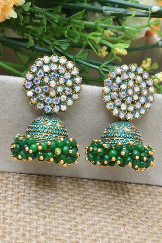 Earrings Jhumaki,Jumakas big,jhumkiyaan for women,Stylish partywear multicolored German silver earrings,big partywear bollywood style Earrings  