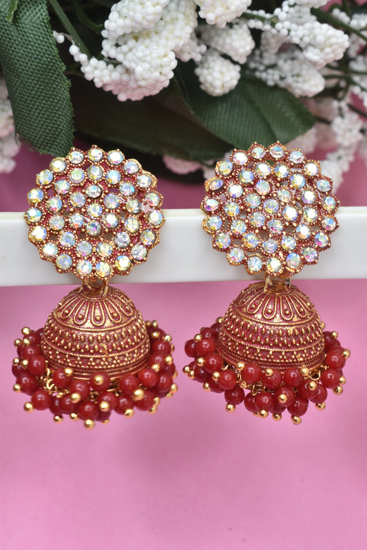 Earrings Jhumaki,Jumakas big,jhumkiyaan for women,Stylish partywear multicolored German silver earrings,big partywear bollywood style Earrings  