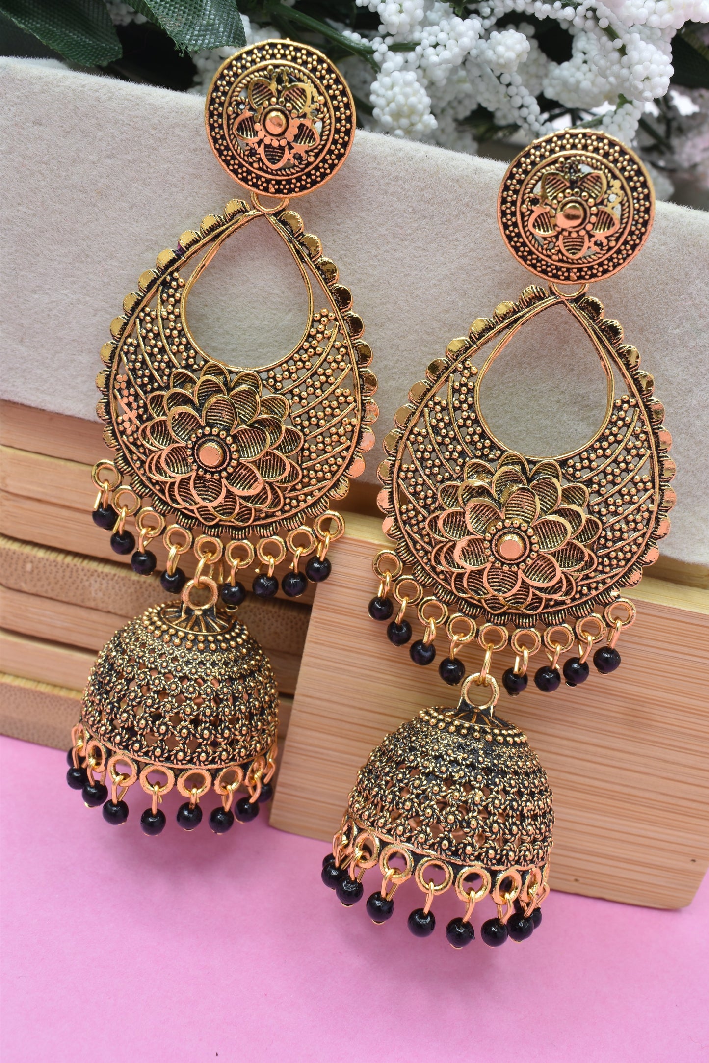 Earrings Jhumaki,Jumakas big,jhumkiyaan for women,Stylish partywear multicolored German silver earrings,big partywear bollywood style Earrings  