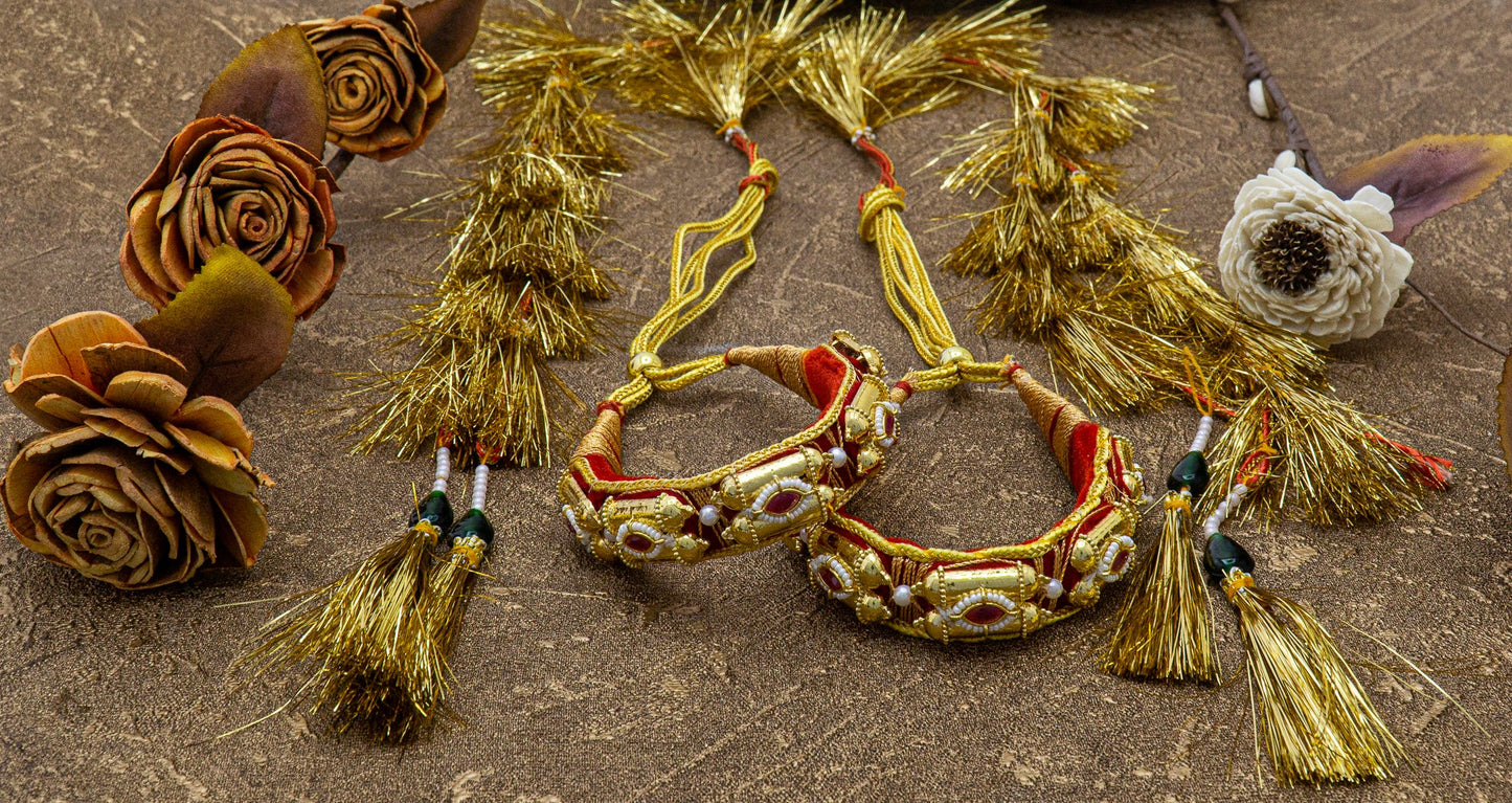 Traditional Minakari Work Rajputi Golden Bajuband