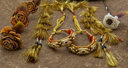 Traditional Minakari Work Rajputi Golden Bajuband