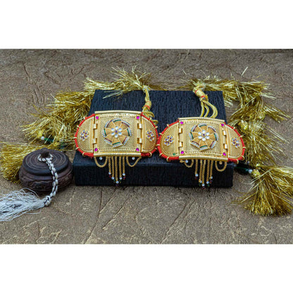 Traditional Minakari Work Rajputi Golden Bajuband