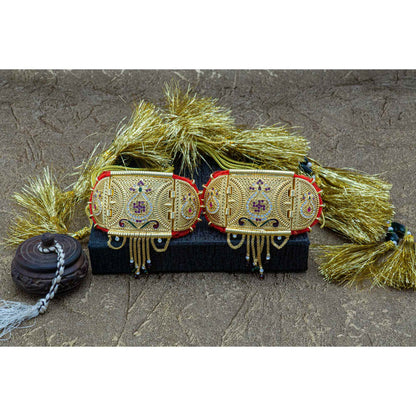 Traditional Minakari Work Rajputi Golden Bajuband