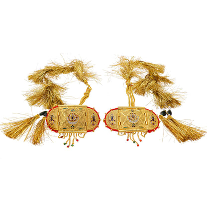 Traditional Minakari Work Rajputi Golden Bajuband