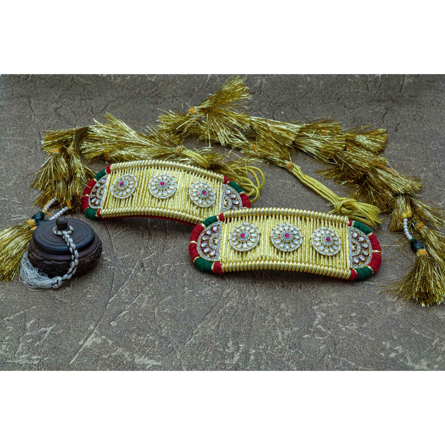 Traditional Minakari Work Rajputi Golden Bajuband