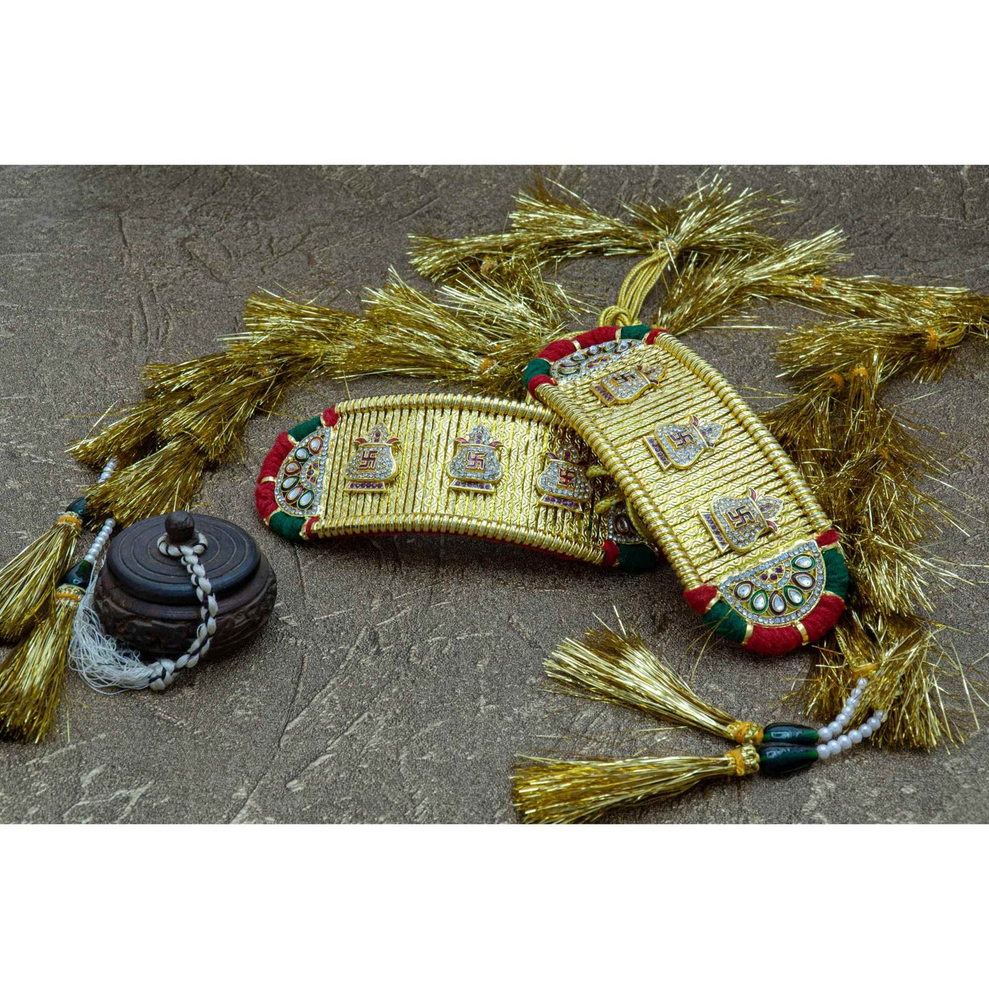 Traditional Minakari Work Rajputi Golden Bajuband