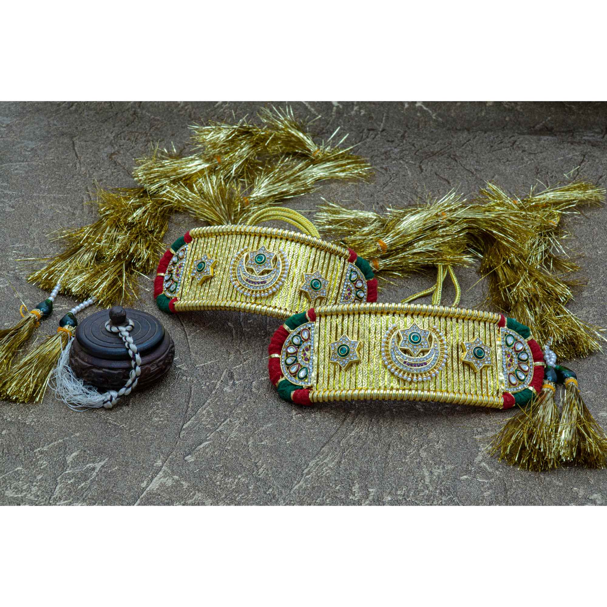 Traditional Minakari Work Rajputi Golden Bajuband