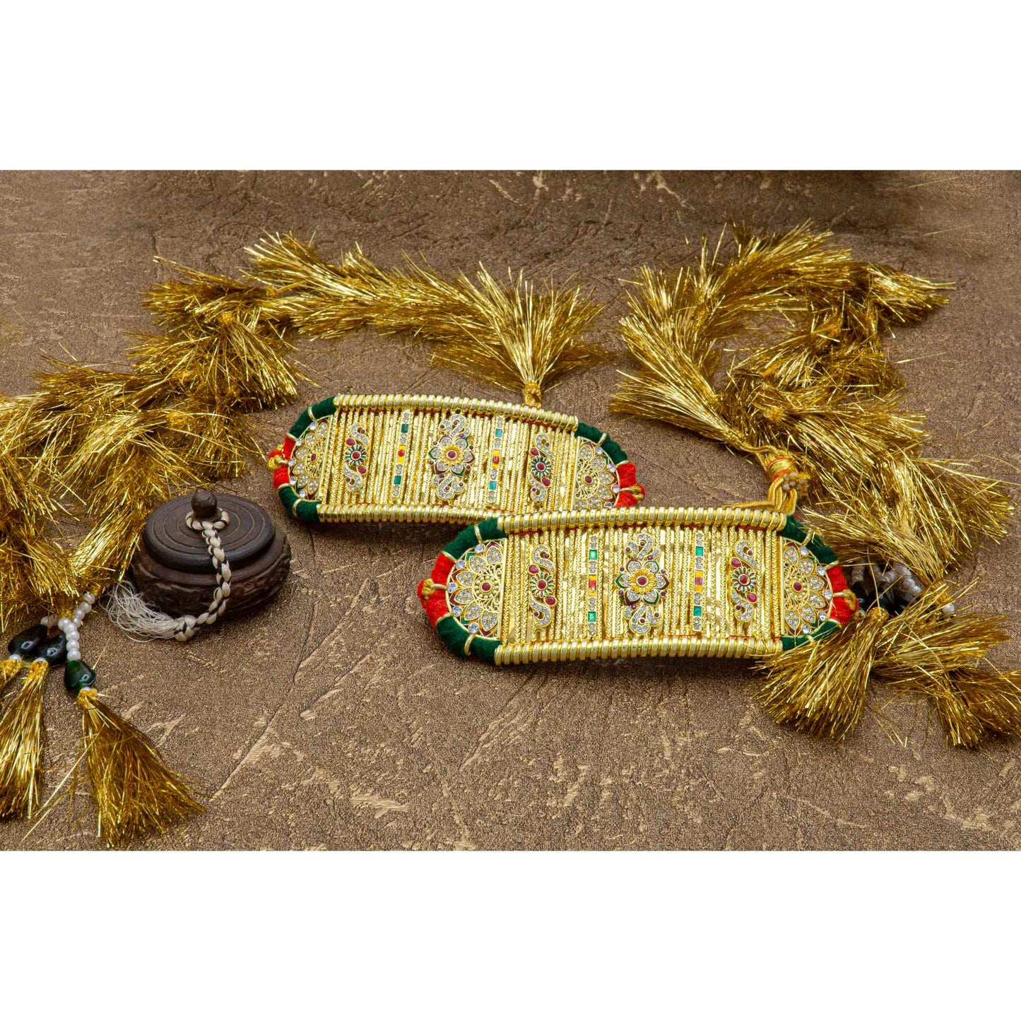 Traditional Minakari Work Rajputi Golden Bajuband