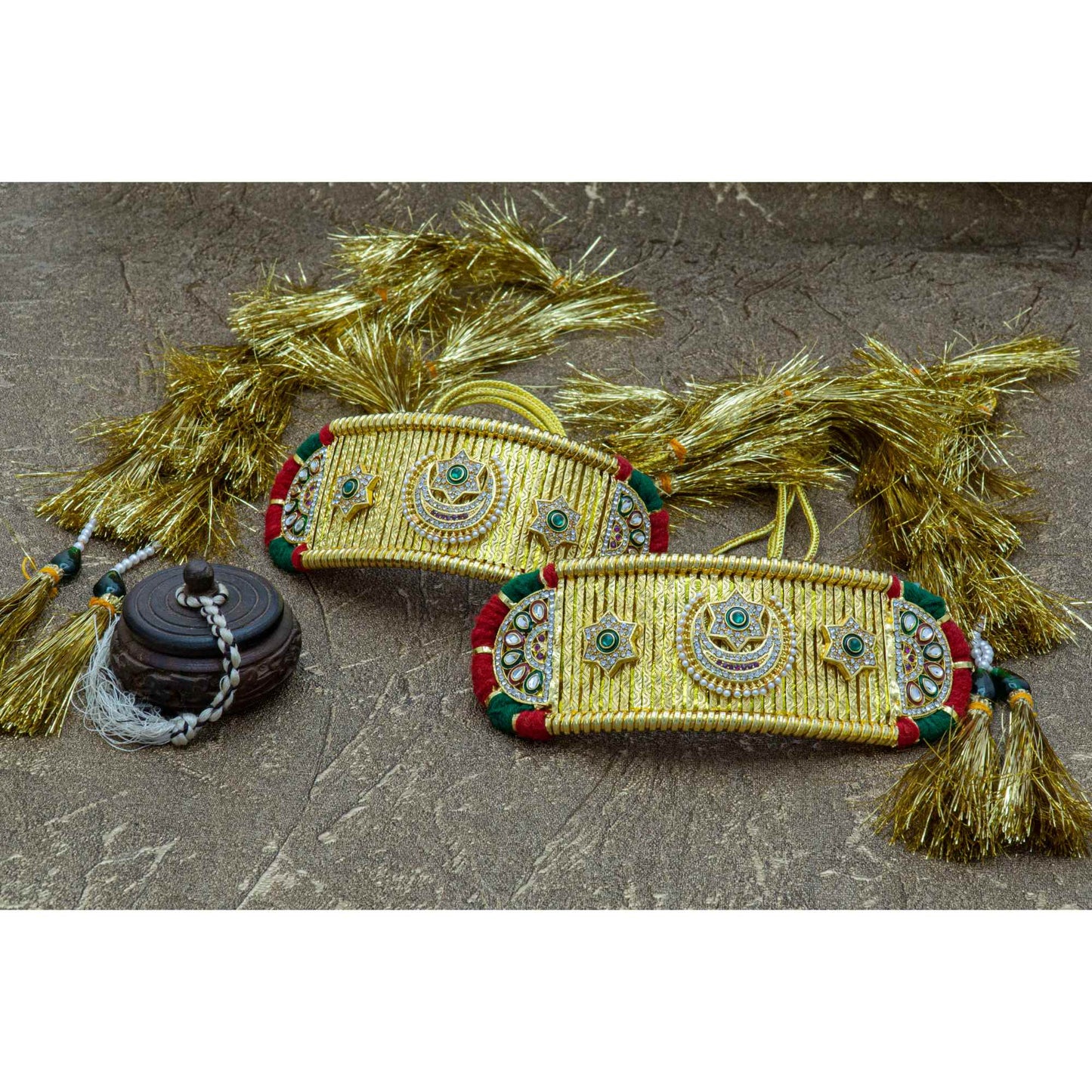 Traditional Minakari Work Rajputi Golden Bajuband