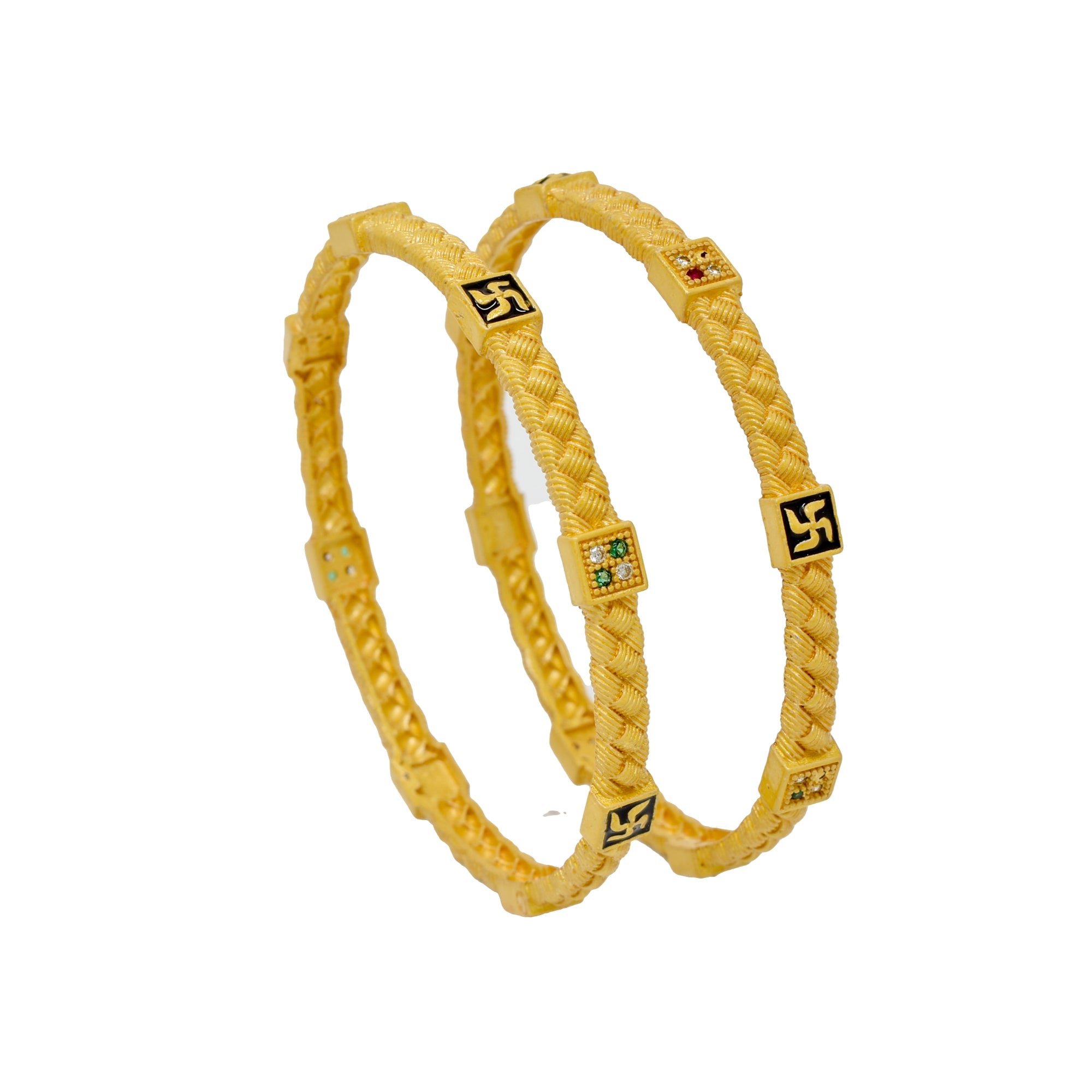 Elight Glittering Fusion Gold Plated Bangels and Bracelet