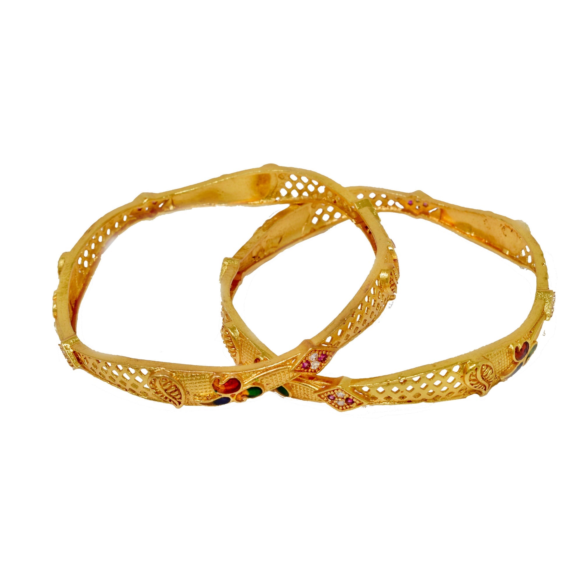 Elight Glittering Fusion Gold Plated Bangels and Bracelet