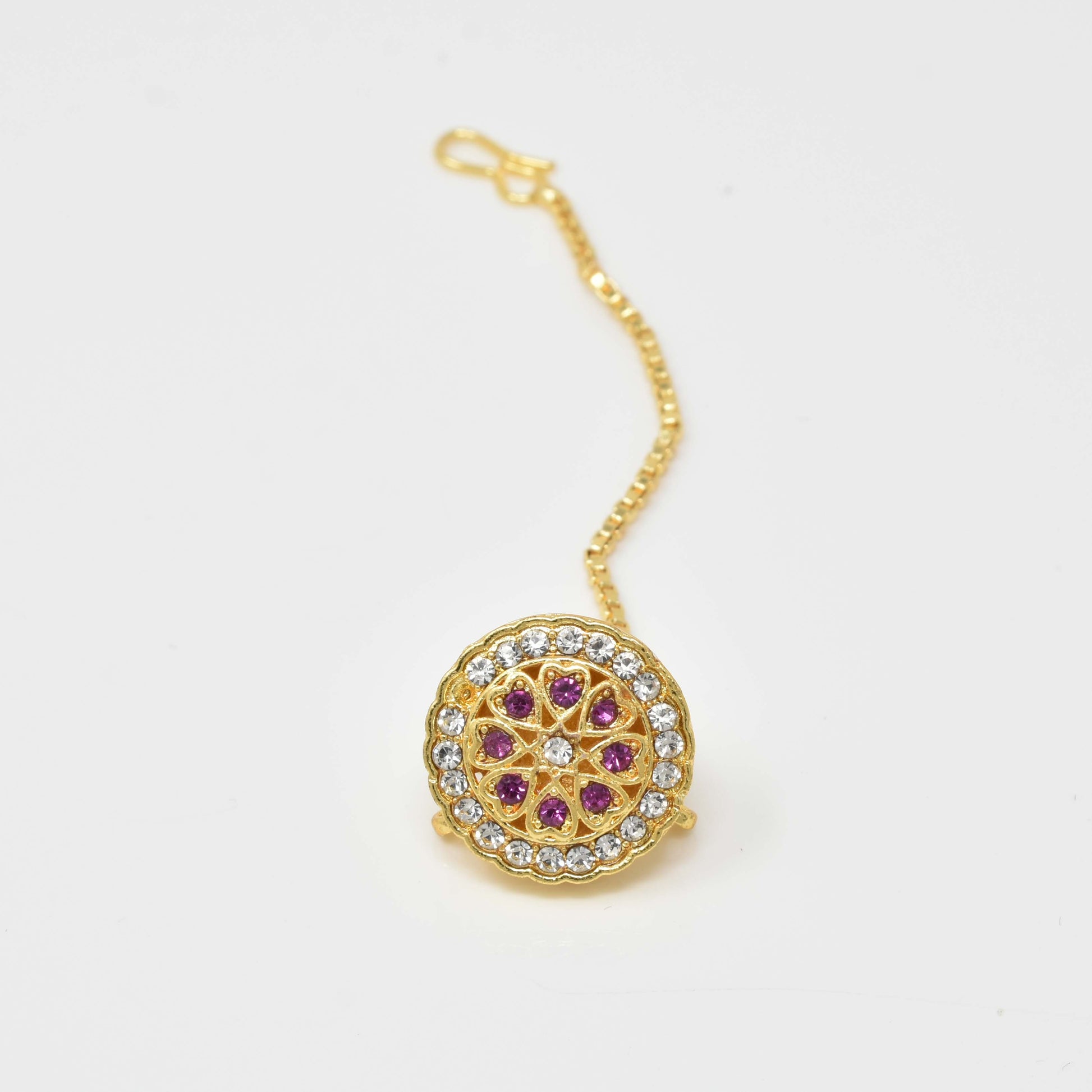 Rajputi Borla Mangtikka studded with Pearl Stone for women