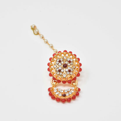 Rajputi Borla Mangtikka studded with Pearl Stone for women