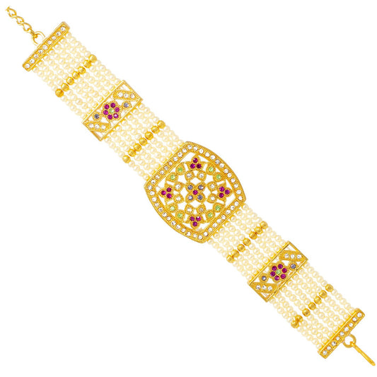 Ethnic Rajputi Pearl Bracelate For Women