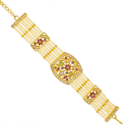 Ethnic Rajputi Pearl Bracelate For Women