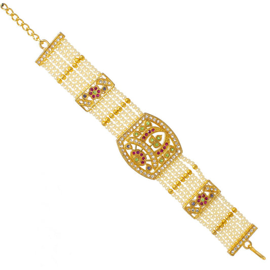 Ethnic Rajputi Pearl Bracelate For Women