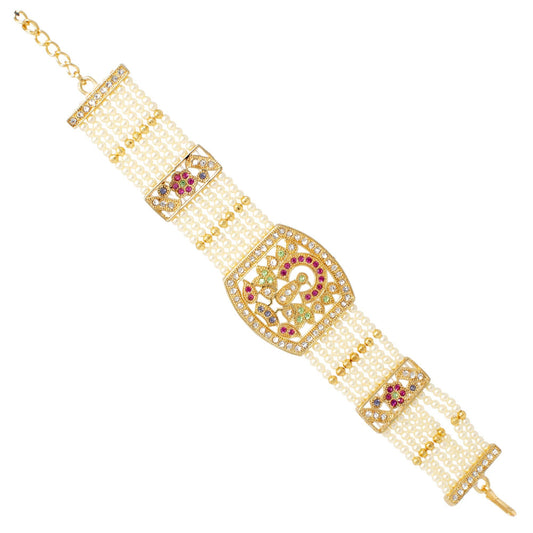 Ethnic Rajputi Pearl Bracelate For Women