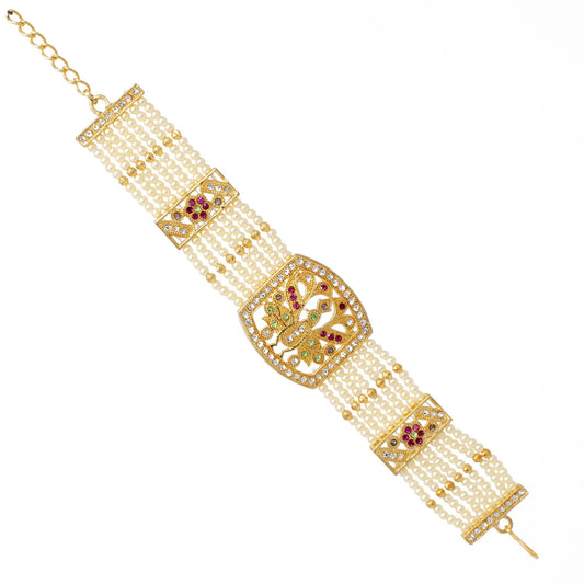 Ethnic Rajputi Pearl Bracelate For Women