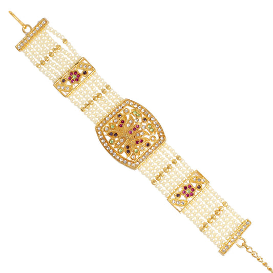 Ethnic Rajputi Pearl Bracelate For Women