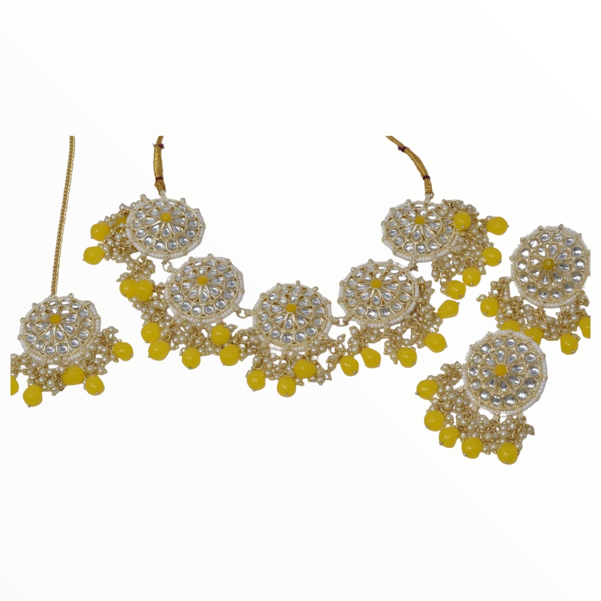 Antique design Minakari work Gold plated choker set neckpiece