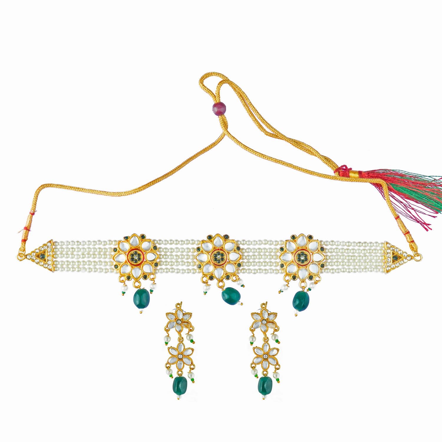 Royal Rajputi Moti Choker Chik Set