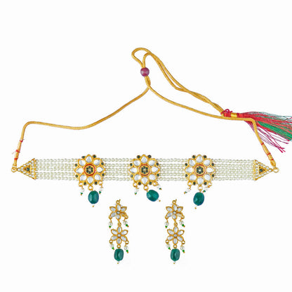 Royal Rajputi Moti Choker Chik Set