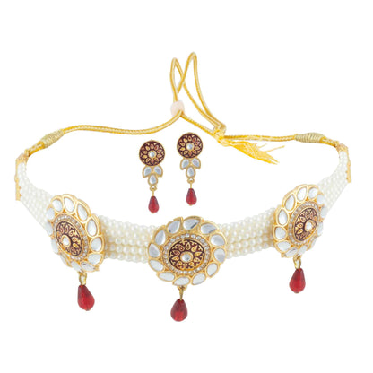 Royal Rajputi Moti Choker Chik Set